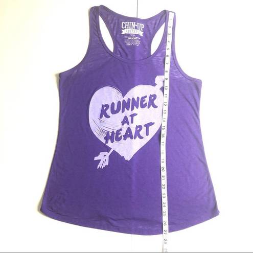 Chin Up Apparel CHIN UP Women's Purple Runner at Heart Racerback Tank Top