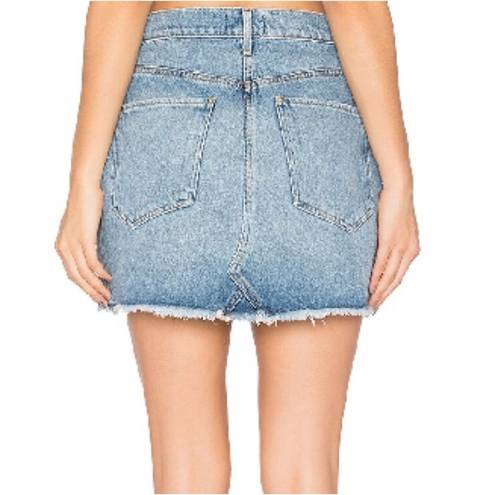 AGOLDE  Quinn Denim Mini Skirt Size 24 Lightly Distressed Blue In Devotee Wash