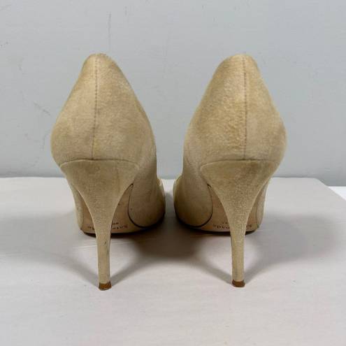 Kate Spade  licorice‎ Suede Pointed Toe Pump Heels Womens 6B Nude