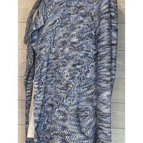 89th and Madison  blue marled open front cardigan Size Petite Medium