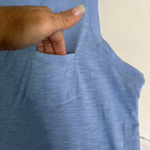 NYDJ  Comfort shirt Tank Top Size MEDIUM Sleeveless blue Pocket