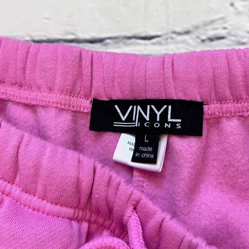 Bubblegum NWOT Vinyl Icons Patch Sweatpants in Pink 