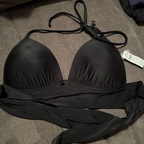 Aerie  black perky triangle bikini top size medium