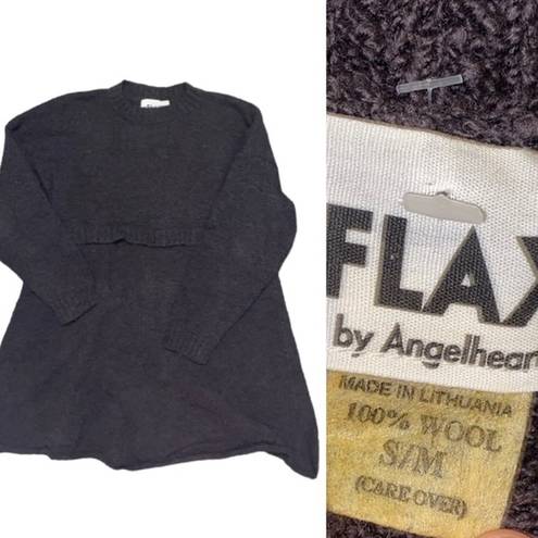 Flax  by Angelheart | 100% Wool Sweater Tunic Dress