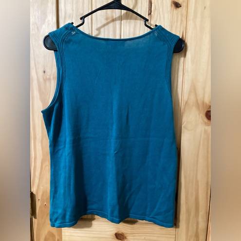 Coldwater Creek  size L (12-14) dark teal colored knit tank top