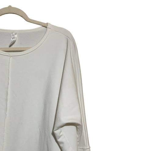 Spanx  Womens Size Medium White Perfect Length Dolman Sweatshirt Blouse Top