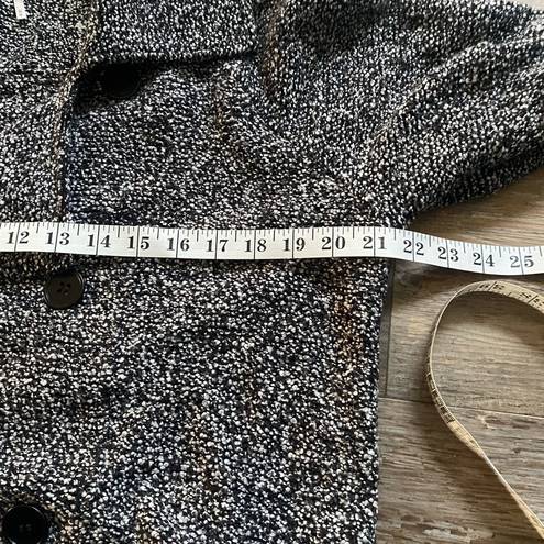 Free People  Medium BLACK AND WHITE  TWEED SWEATER COAT Slouchy Jacket