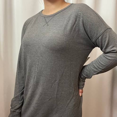 Tresics NWT  Solid Gray Pullover Long Sleeve Sweater T-Shirt Dress Size Medium