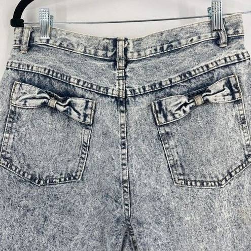 Bermuda NWT Vintage Stefano 80s Womens Acid Wash Bow Pocket Denim Shorts  Sz 18