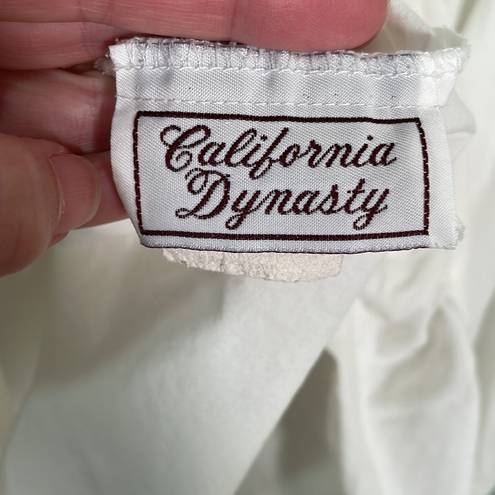 Vintage California Dynasty 100% Cotton Nightgown White Size M