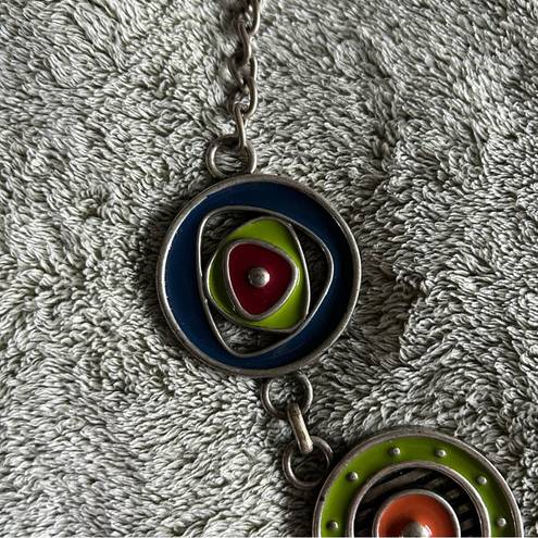 Chico's Trixty Metal Chain Enamel Belt Multicolor