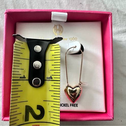 House of Harlow COPY -  1960 Gold Tone Heart Safety Pin Earrings - Lightweight #…