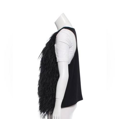 Elizabeth and James  Ostrich Feather Vest, New