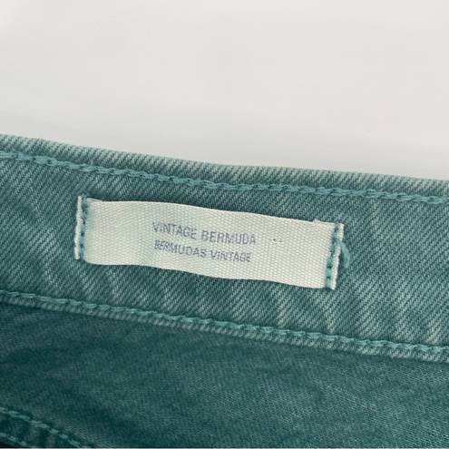 Universal Threads Universal Thread High Rise Vintage Bermuda Jean Shorts Green Teal Size 4/27