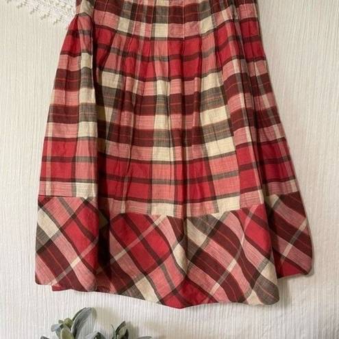 Talbots  Skirt A-Line Pleated Plaid Pattern 4