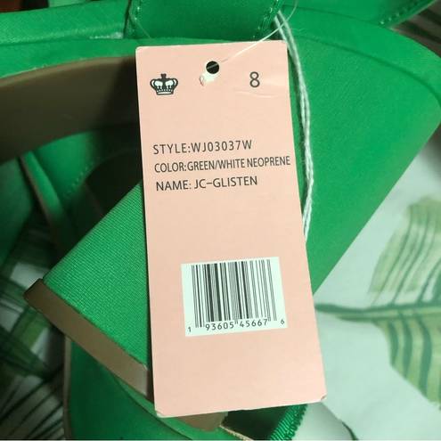 Juicy Couture NWT  Glisten Platform Heel Sandals Heels Bright Neon Green Y2K sz 8