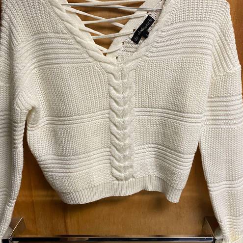 White Swearer Crop Top