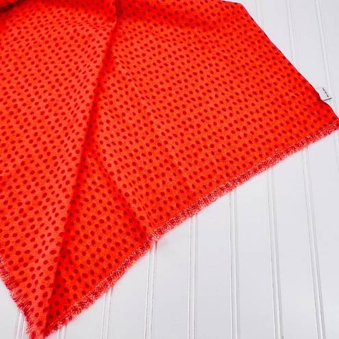 Vera Bradley  100% Acrylic Reversible‎ Scarf Coral Meadow Polka Dot 20"X72"