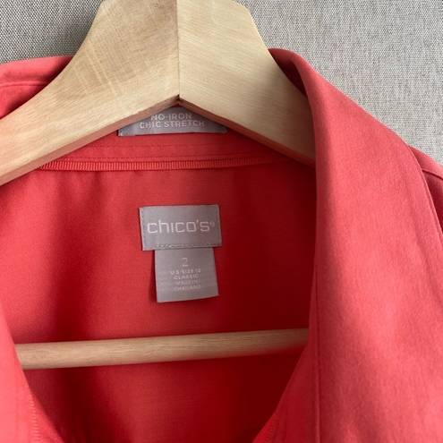 Chico's  no iron stretch button down