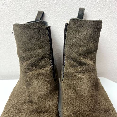 Krass&co Thursday Boot  Womens Size 9 Duchess Chelsea Boots Green Suede Pull On