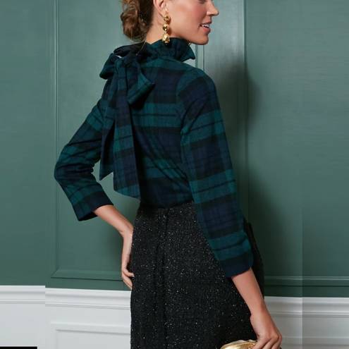 Tuckernuck  Faye Blouse Women's Size XXL Blackwatch Plaid Wool Flannel Holiday
