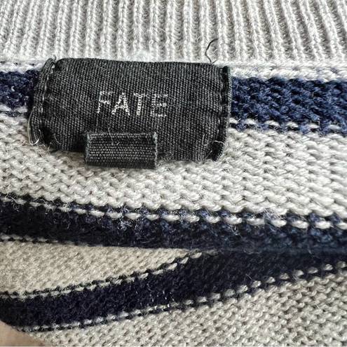 FATE. Striped Blue Gray Cardigan