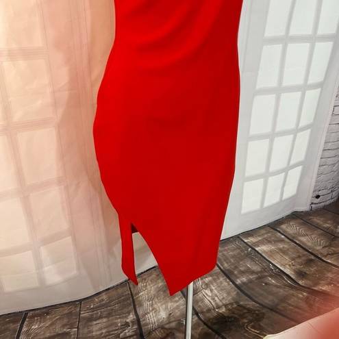 Likely  packard red one shoulder pencil fit dress size 8