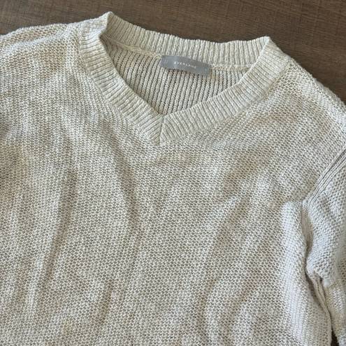 Everlane  v-neck pullover sweater cotton linen