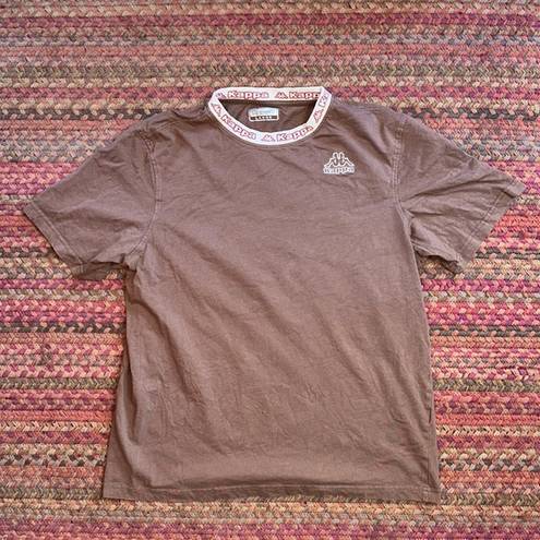 Kappa  BROWN LOGO NECK TEE