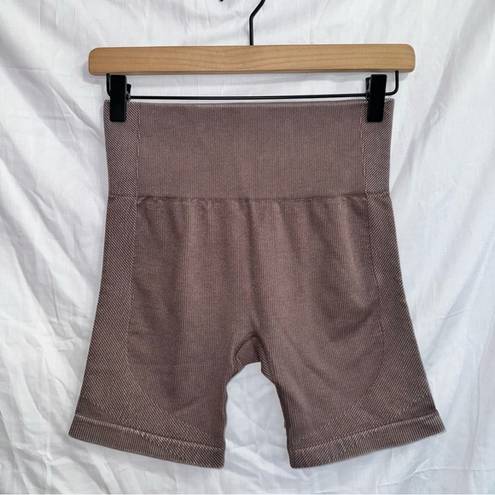 Joy Lab Mocha Brown High Waisted Seamless Athletic Bike Shorts size small