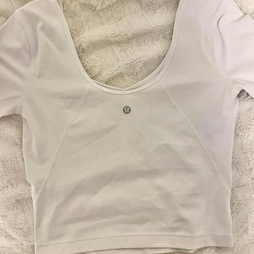 Lululemon White Long Sleeve Align Tank