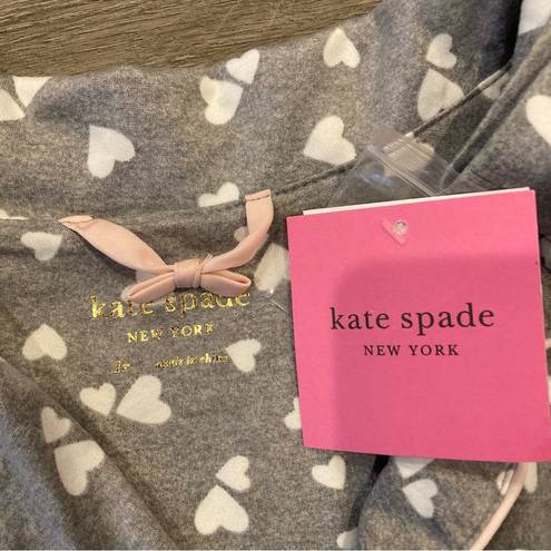 Kate Spade  Grey Heart Design Long Sleeve Button Down Top Women’s Plus Size 1X