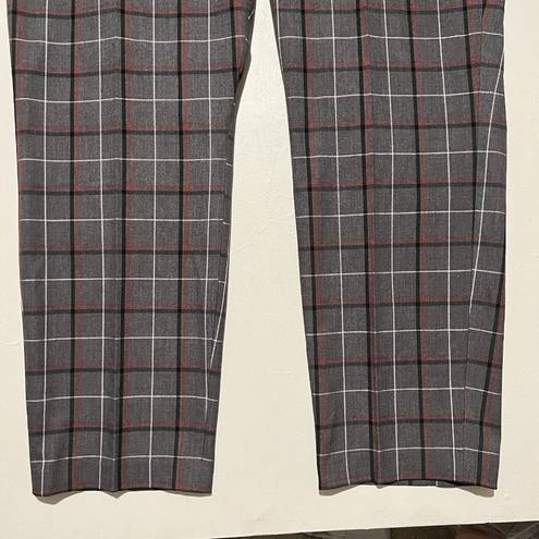 Tommy Hilfiger 𝅺 plaid skinny pants flex PLUS SIZE 24 Flattering career Gray Red