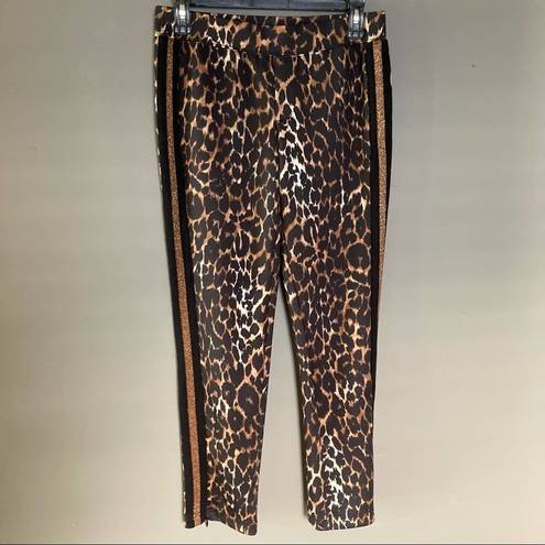 Pam & Gela  Leopard Leggings gold racer / tuxedo stripe