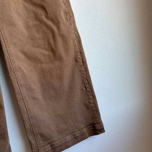 Everlane  Women's Wide Leg Crop Jean Pants in Brown Tan Size 4 Small