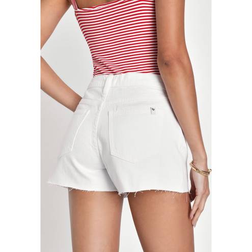 Sneak Peak Lulu’s Coolest Arrival White High-Rise Denim Cutoff Shorts by