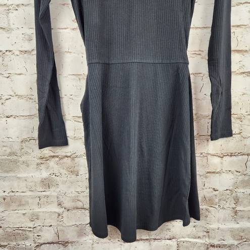 l*space L* Corinne Dress in Black Ribbed Long Sleeve Small NWT Long Sleeve