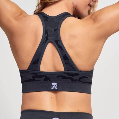 Soul Cycle Seamless Camo Sports Bra Black