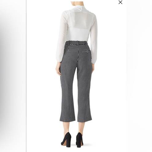 Equipment  Bergen 100% Silk Checkered Cropped Pants, EUC, Size 6, MSRP $340