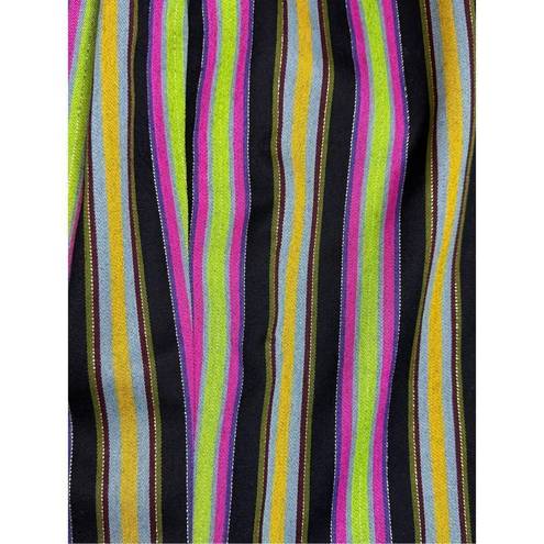 Christian LaCroix  100% Wool Striped Pencil Skirt 42 FR US 10 Multicolored Slit