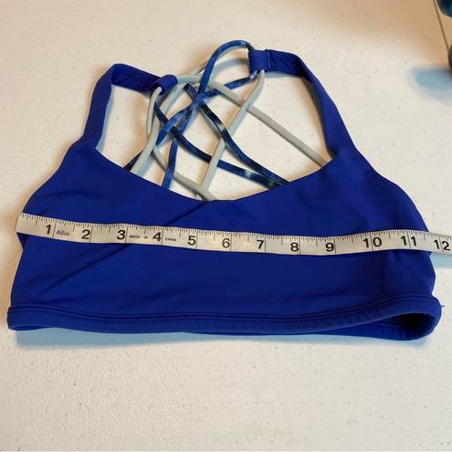 Lululemon  Athletica Free To Be Wild Sapphire Blue Sports Bra Multi Straps Size 4