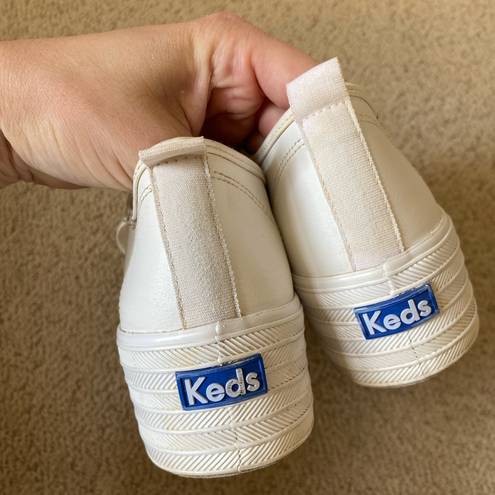 Keds Triple Up platform sneakers white leather