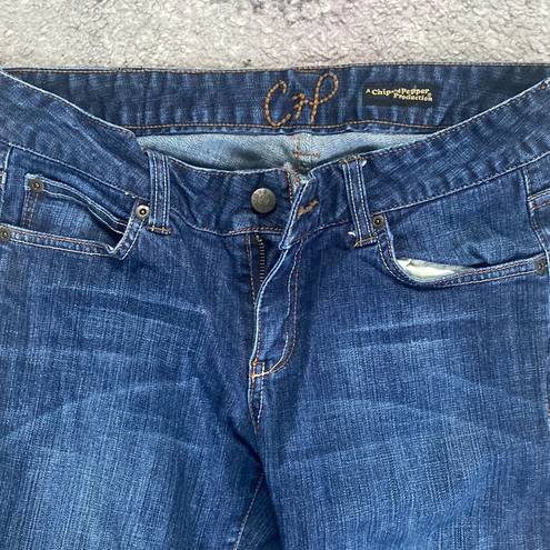 Chip & Pepper C7P Chip Pepper Women's Y2K Wide Leg Dark Wash Ultra Flare Denim Jeans Sz 9