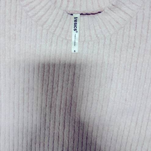 Tresics Light Pink Mock Neck Pullover Sweater