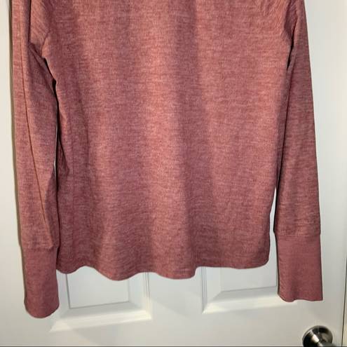 Avia  Pink Crew Neck Long Sleeve Active Top Small