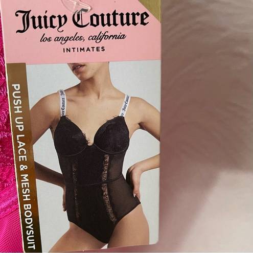 Juicy Couture  Push-up Lace and Mesh Bodysuit