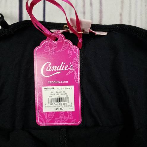 Candie's NWT  Black Embellished Cami Tank Top Women's Size XS