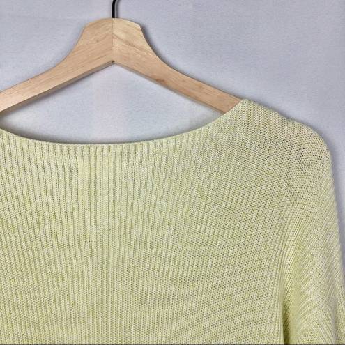 Lou & grey  Pale Yellow Round Neck Ribbed Knit Pullover Sweater M