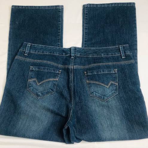 Relativity  Women's Straight Leg Denim Blue Bootcut Jeans Sz 16W Short