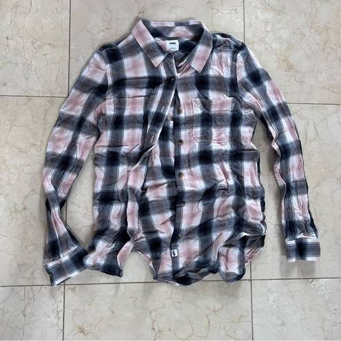 Vans  NWOT Pink & Black Checkered Flannel Sz Small